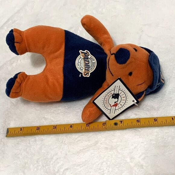 Padres Plush Bear 2002 MLB With Tag Hat Orange Blue San Diego - Picture 9 of 9